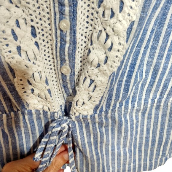 Abercrombie & Fitch Striped Lace Tank Top Size XS - Picture 8 of 15